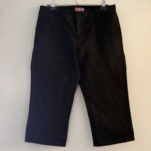 DICKIES GIRLS CLASSIC BLACK CAPRI PANTS